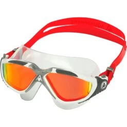 AQUASPHERE Vista Lens Red Titanium Mirror Schwimmbrille Weiß