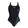 Arena Graphic Pro Damen Badeanzug Schwarz/blau -Schwimmausrüstung ar 005130 580 001