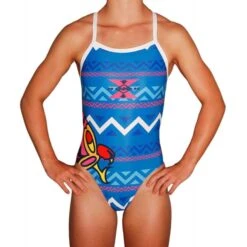 Badeanzug Mako Nereid Eagle Blau/weiß Mädchen