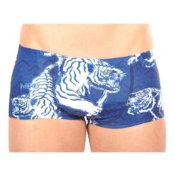 Badehose Mako Shorty Tiger Blau/weiß